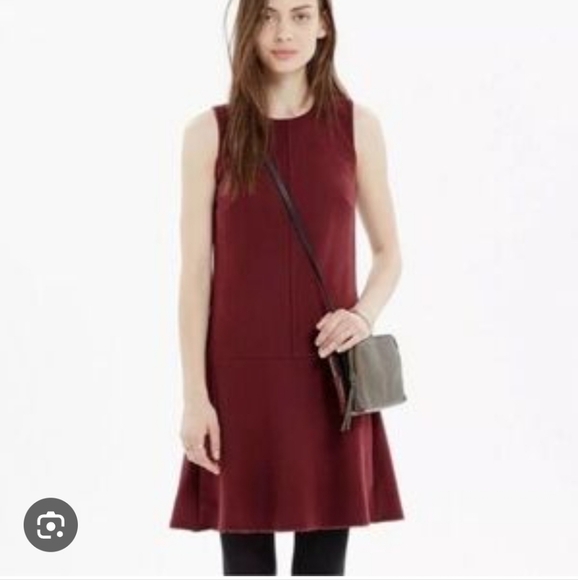Madewell Burgundy Wool Dress Size 8 - Picture 1 of 9